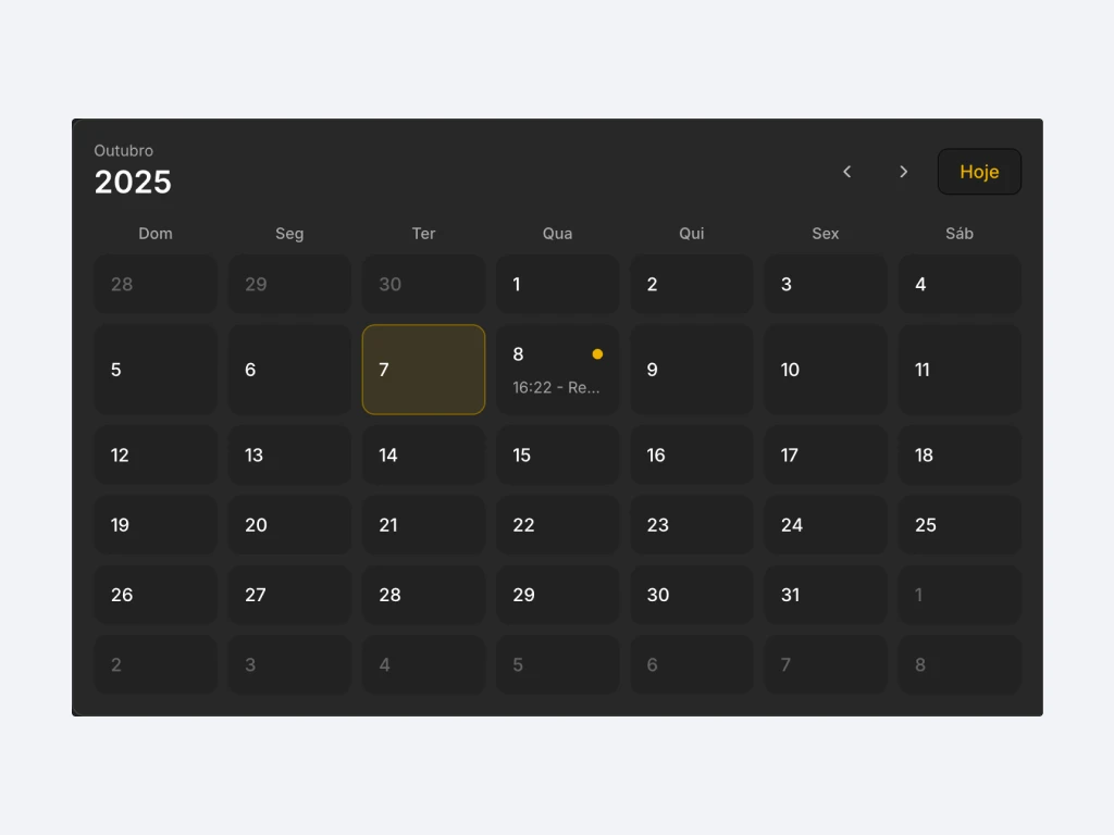 Calendário Integrado